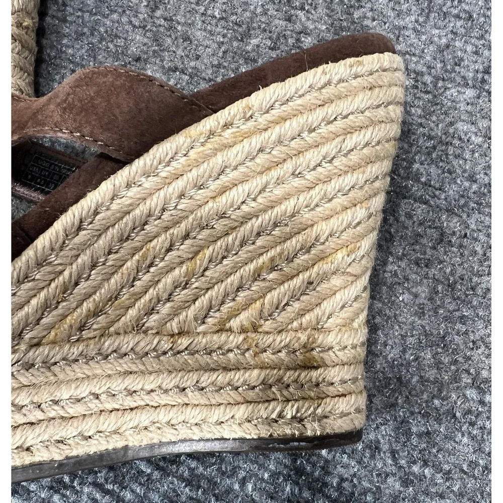 UGG Australia Brown Suede Strap Wedges Womens EU 39 US 8-8.5